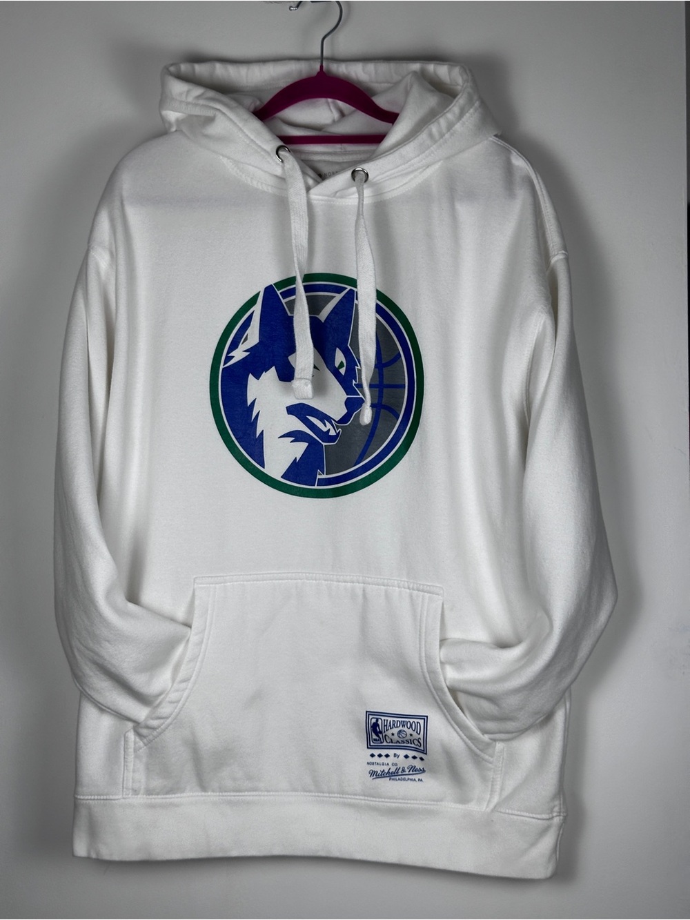 Mitchell & Ness Minnesota Timberwolves Hardwood Classics Hoodie White Size L